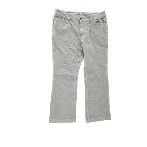 Faded Glory Bootcut Back Flap Pockets Women's size 16P Gray Corduroy Pants - Picture 1 of 4